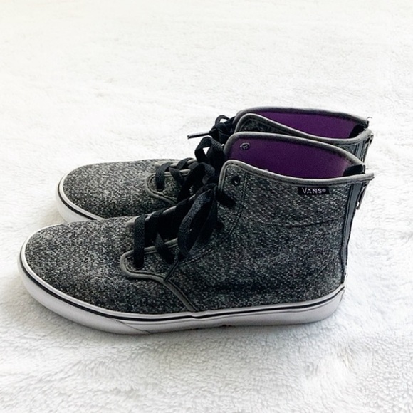 Like New Gray Vans Missy High Top Sneakers, size 6 - Picture 1 of 9